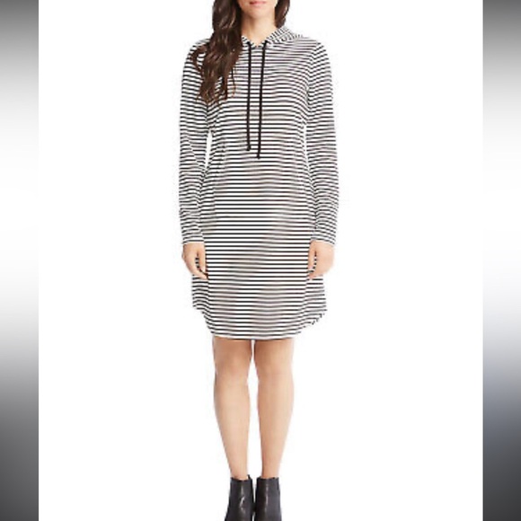 Heart Hips Black and White Raglan Midi Dress - Picture 7 of 8